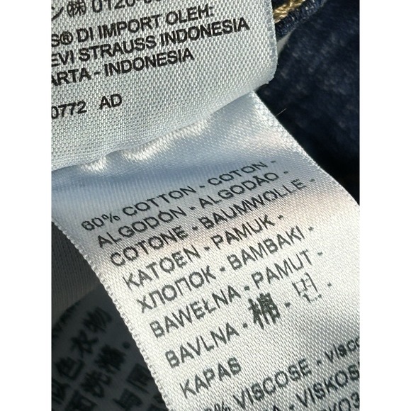 Levis 311 Jeans Womens Plus Sz 22W Blue Shaping Skinny Capri Whiskered Faded - Picture 8 of 13